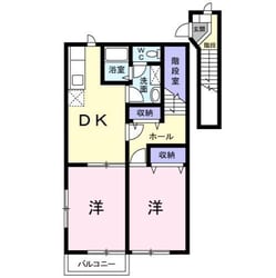 リヴェール四の湯Ａの物件間取画像